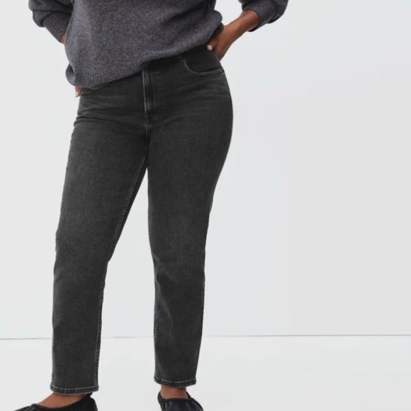 EVERLANE HIGH WAIST NEW THE CURVY 90s CHEEKY STRAIGHT CROP JEAN sz 30 Ankle - Picture 3 of 5